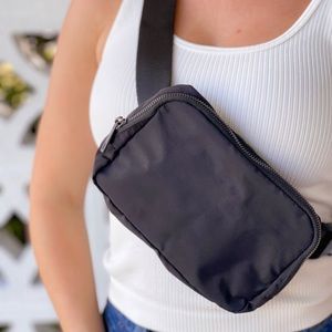 Black Nylon Belt Bag